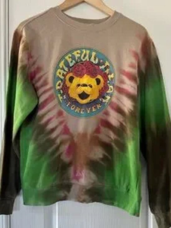 Sweaters - Grateful Dead Forever Tie Dye Bear Crewneck